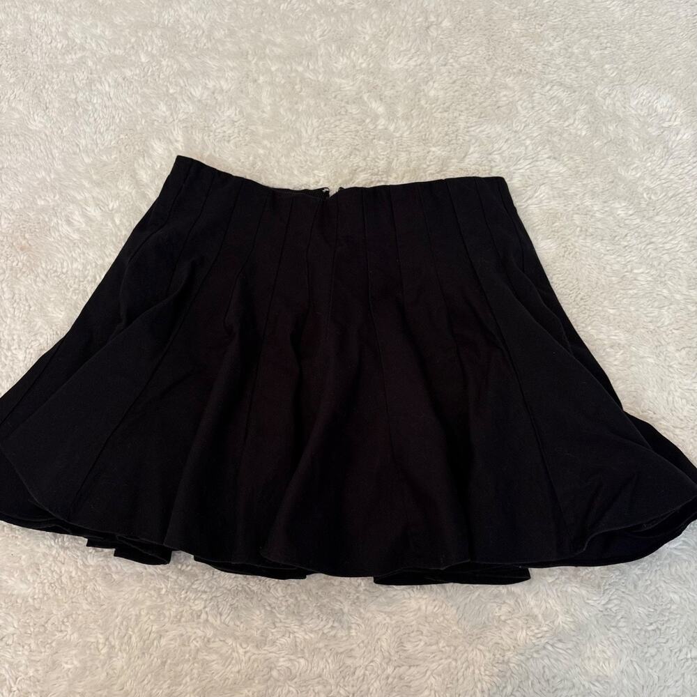 J. Crew Womens Godet Mini Skirt Black Chino Pleated Preppy Classic School Chic 6 - Picture 2 of 7